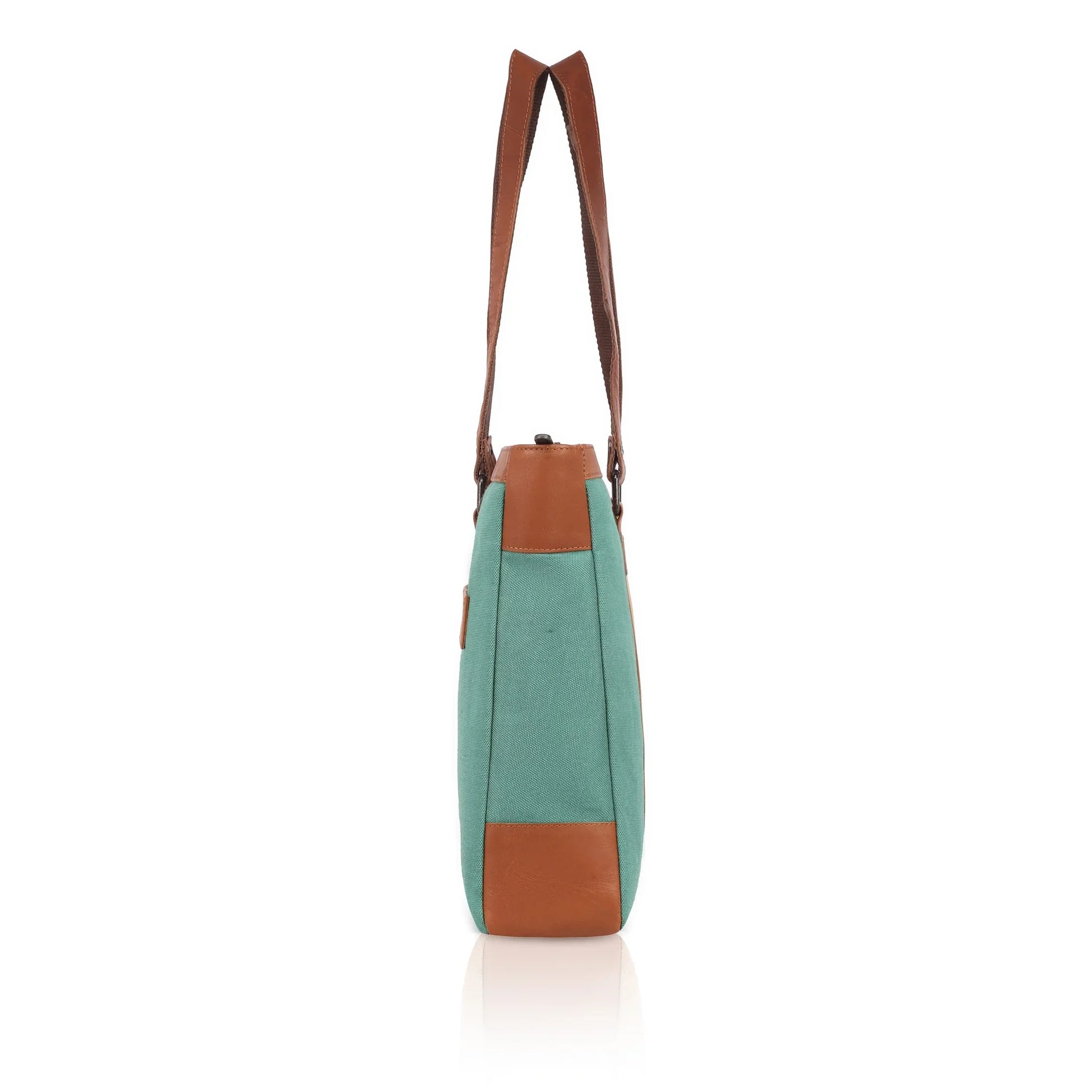 CAROLINA Solid Canvas Laptop Tote Bag for Women I 15.6 inch Canvas Shoulder Bag - WILDHORN