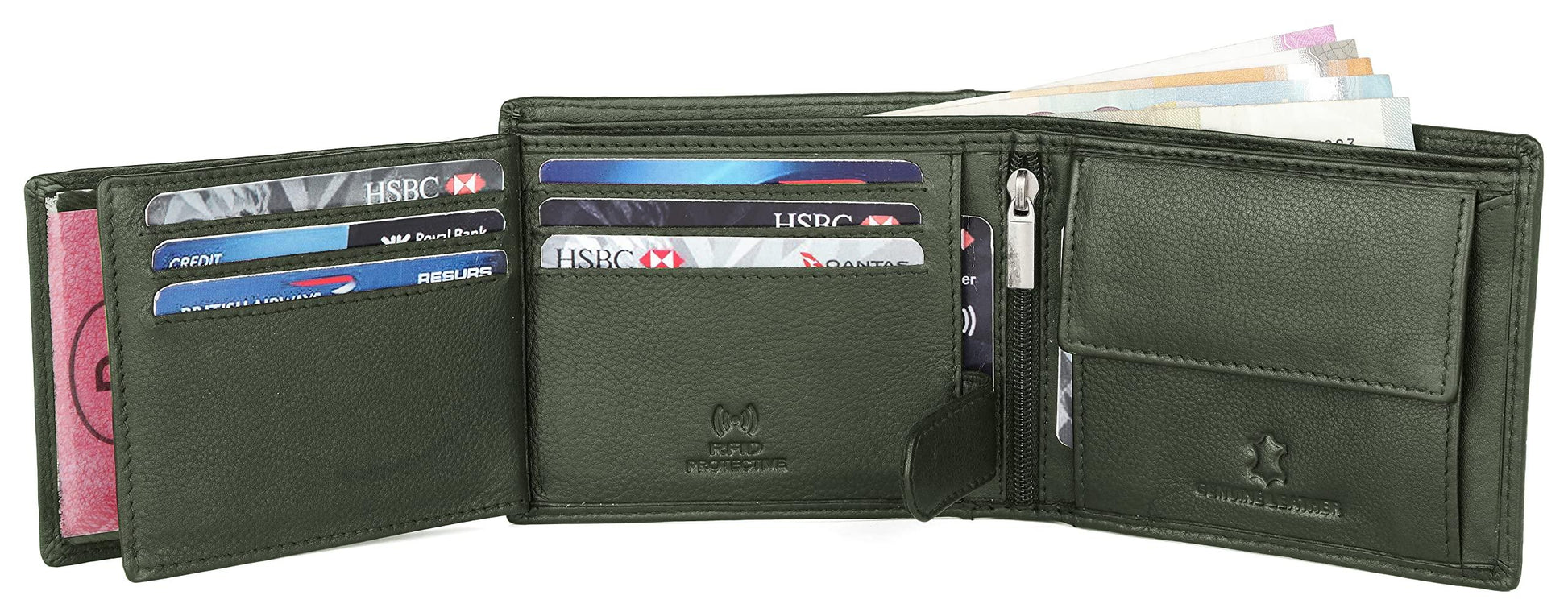 CHARLES RFID Protected Leather Wallet for Men - WILDHORN
