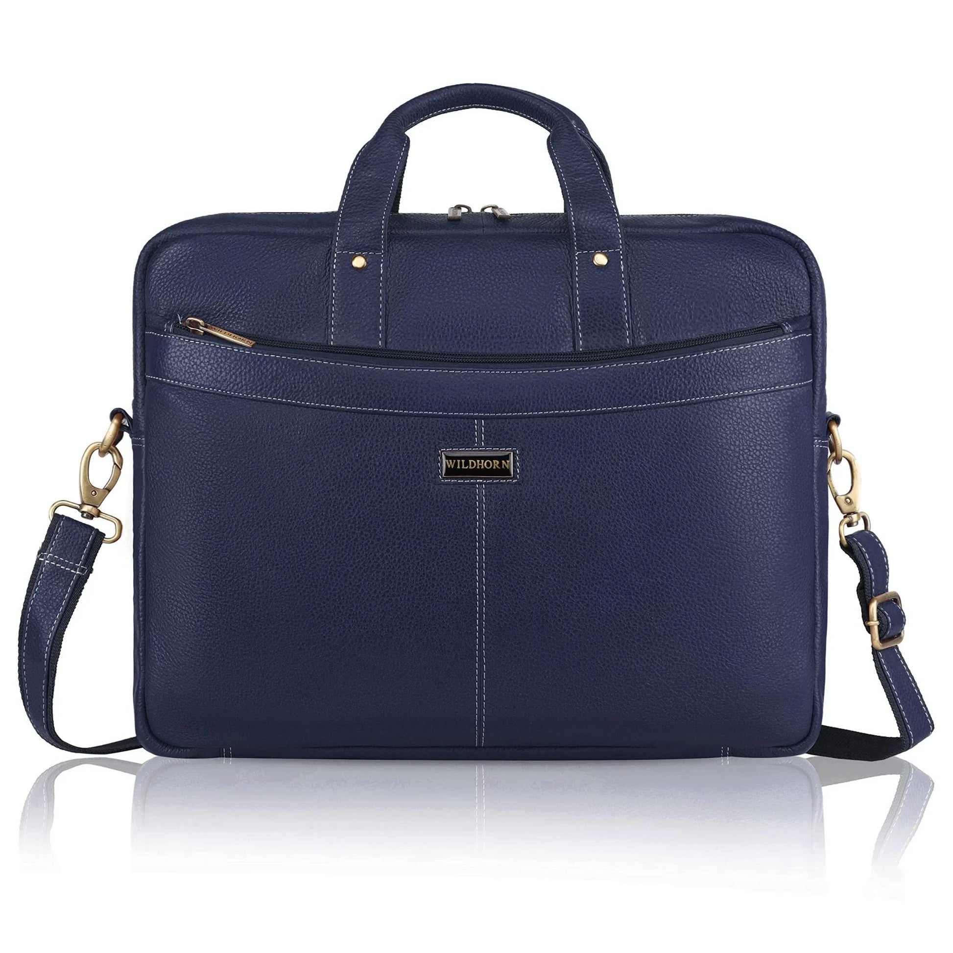 CHESTER Leather Laptop Messenger Bag for Men - WILDHORN