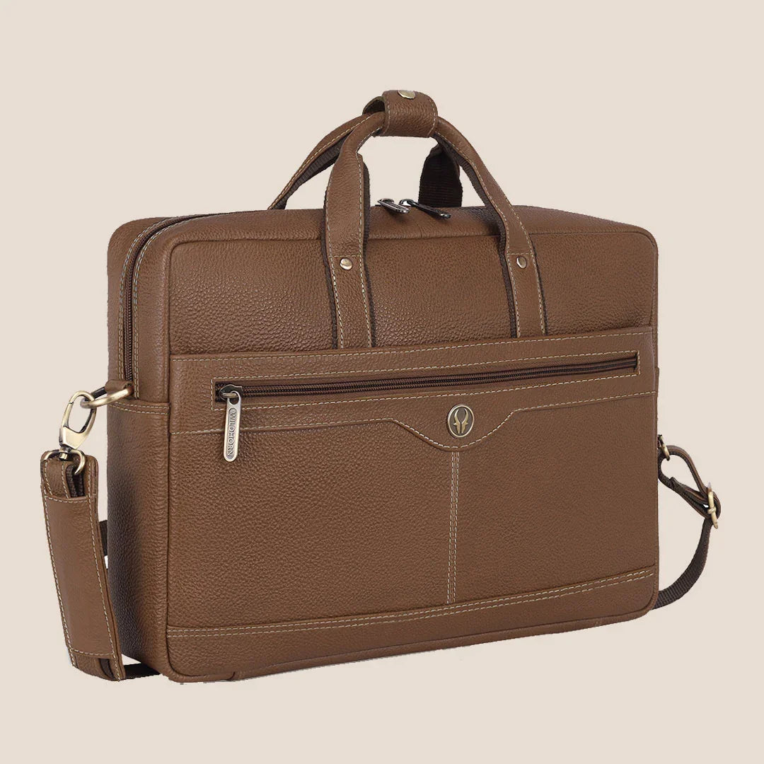 CHESTER Leather Laptop Messenger Bag for Men - WILDHORN