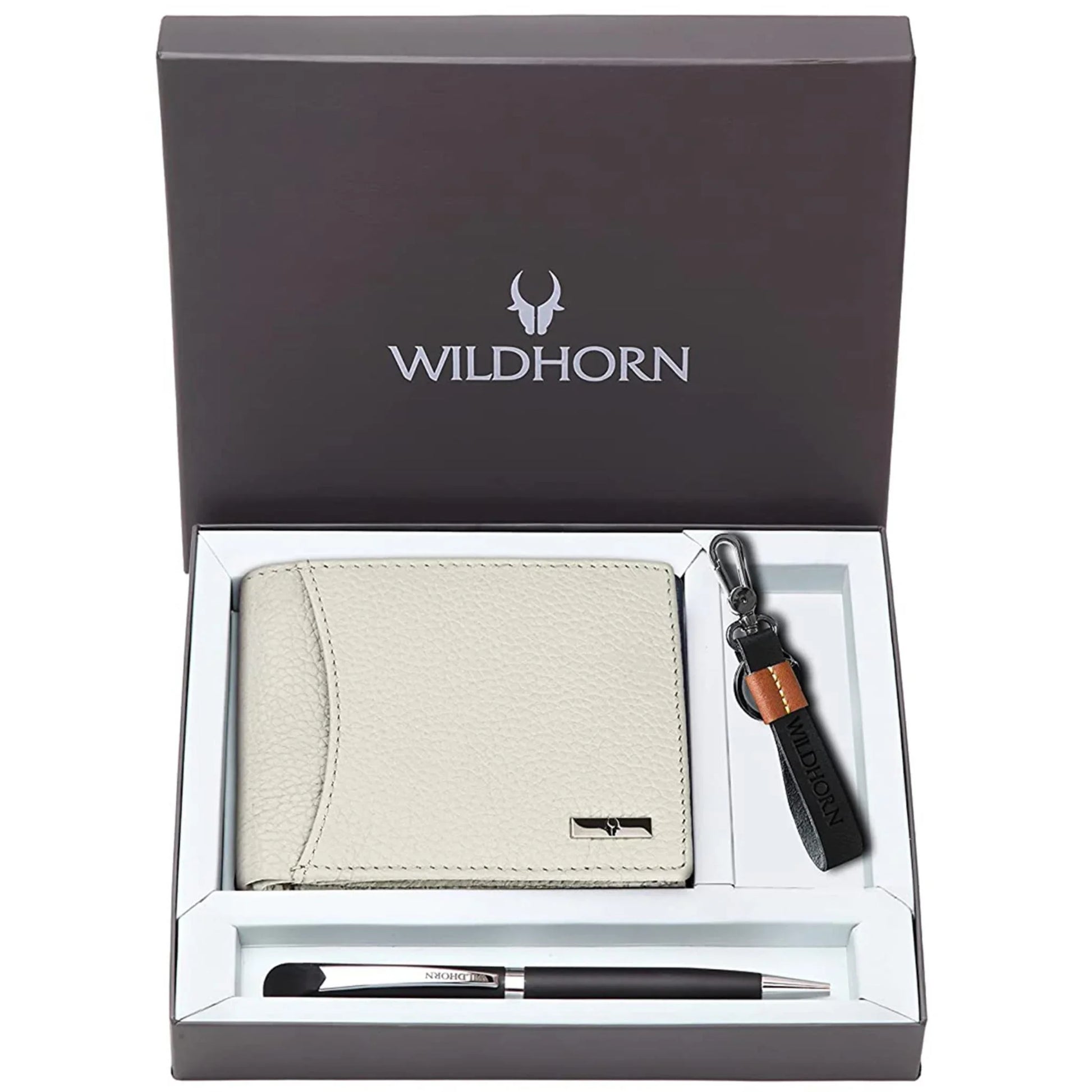 CORDOVA Leather Wallet, Keychain & Pen Gift Hamper for Men - WILDHORN