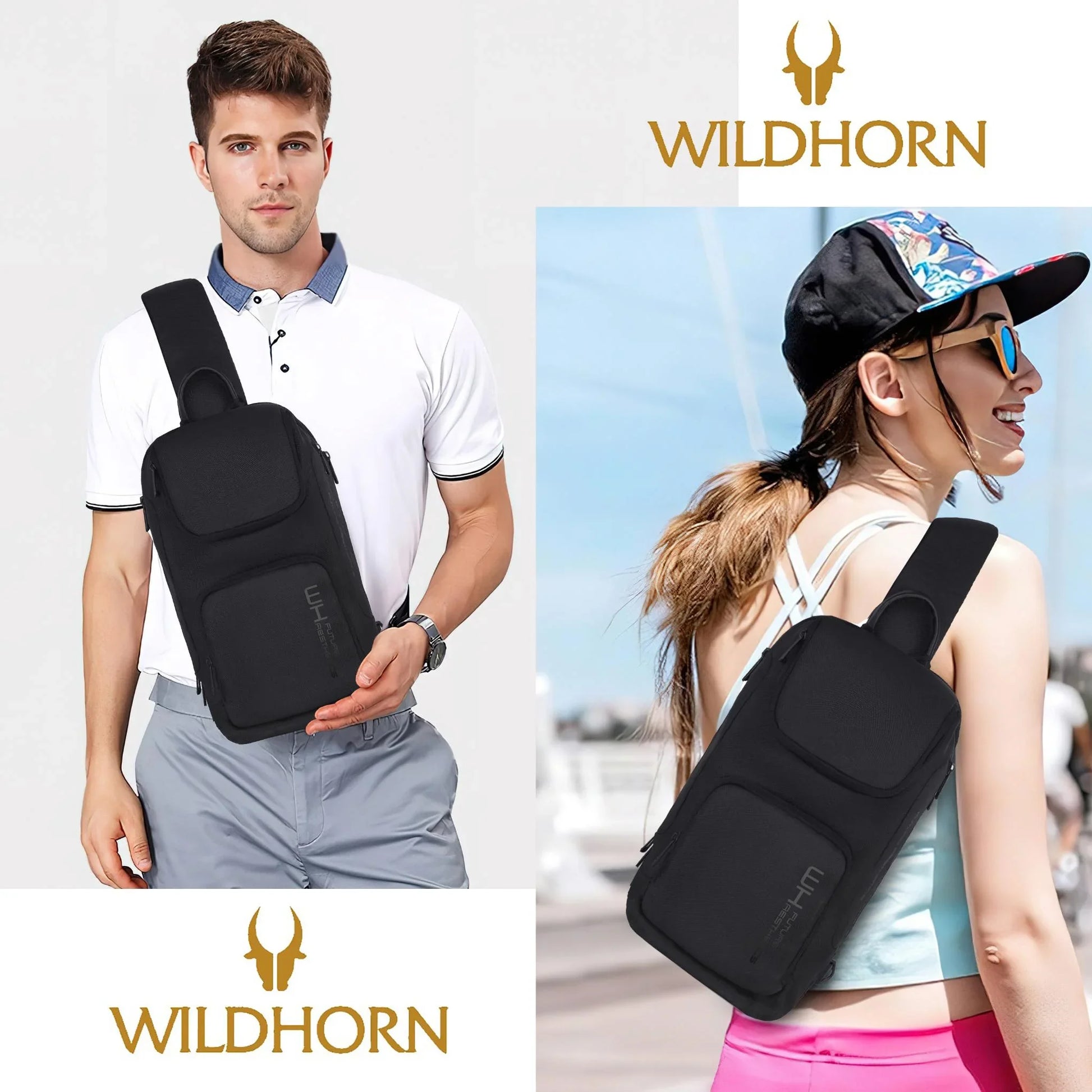 Crossbody Shoulder Chest Bag for Men & Women - WILDHORN