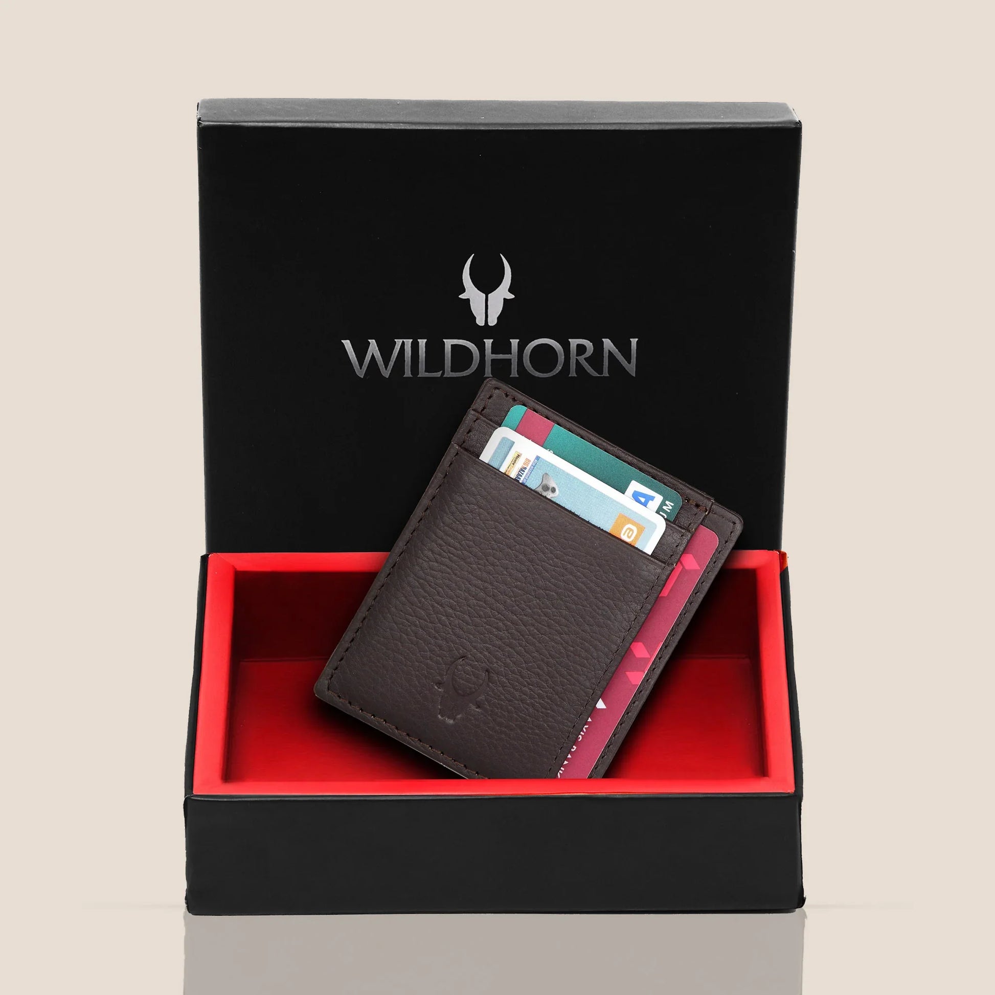 DALLAS RFID Protected Leather Card Holder for Men - WILDHORN