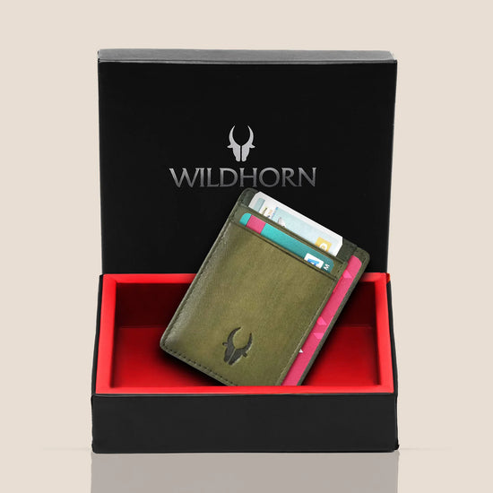 DALLAS RFID Protected Leather Card Holder for Men - WILDHORN
