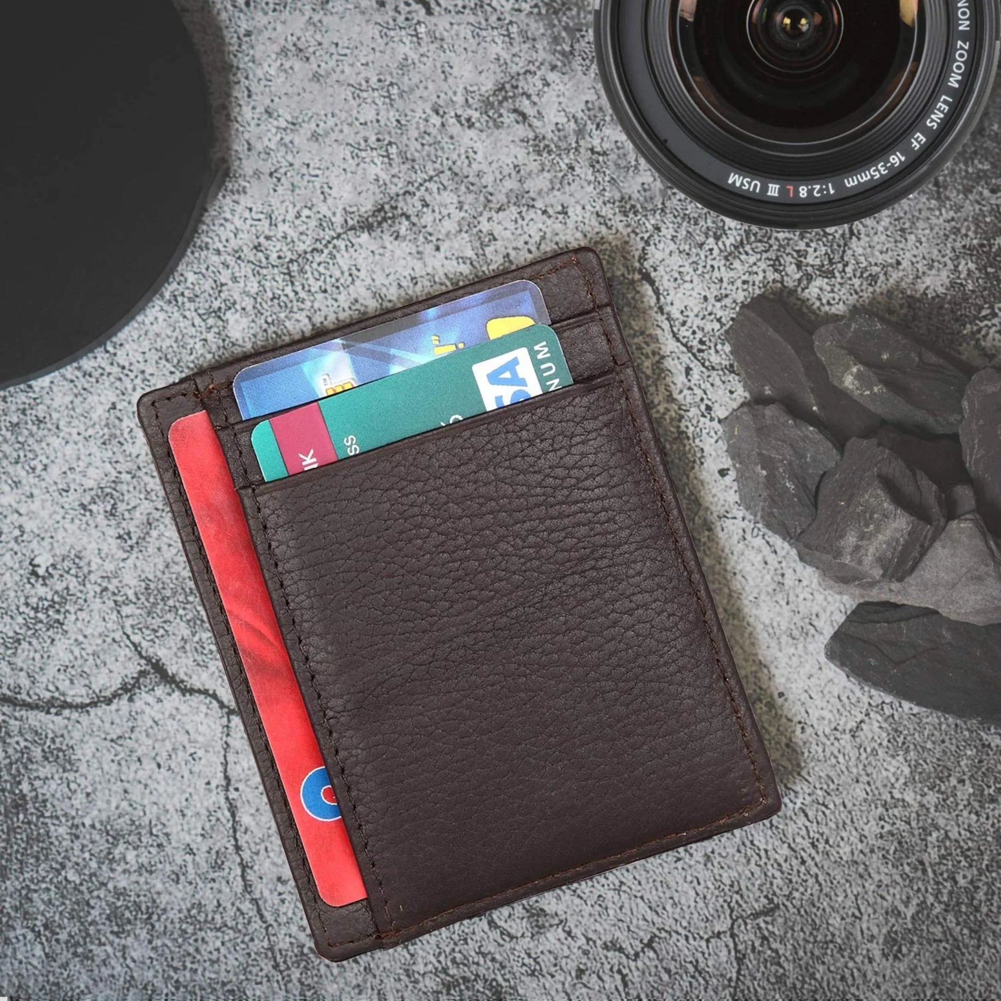 DALLAS RFID Protected Leather Card Holder for Men - WILDHORN