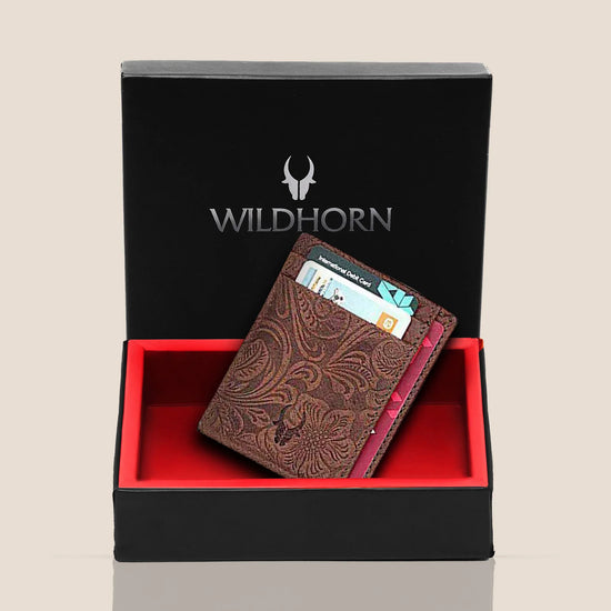 DALLAS RFID Protected Leather Card Holder for Men - WILDHORN