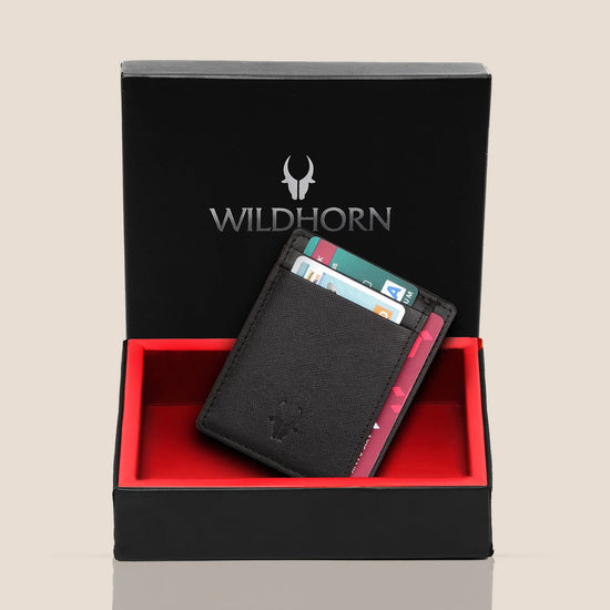 DALLAS RFID Protected Leather Card Holder for Men - WILDHORN