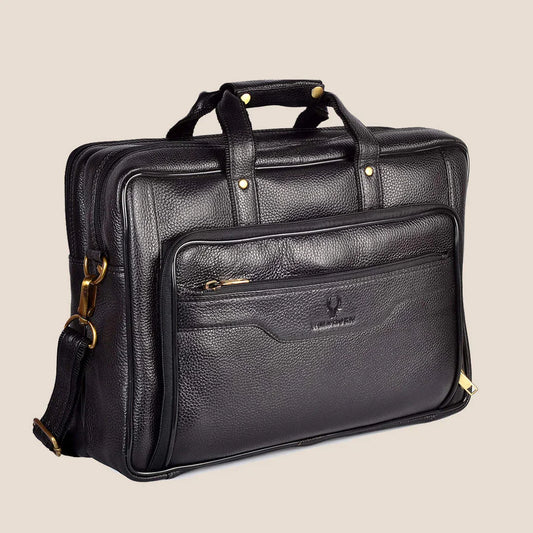 DECLAN Leather Laptop Messenger Bag for Men - WILDHORN