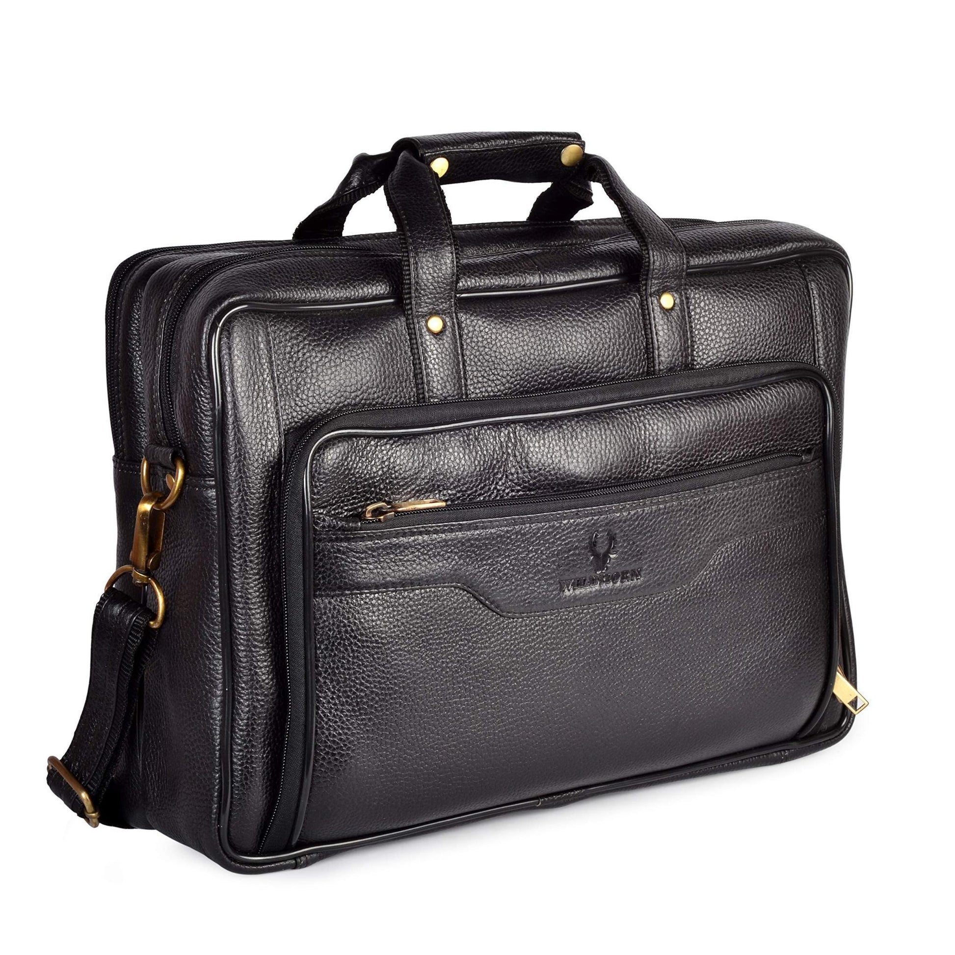 DECLAN Leather Laptop Messenger Bag for Men - WILDHORN