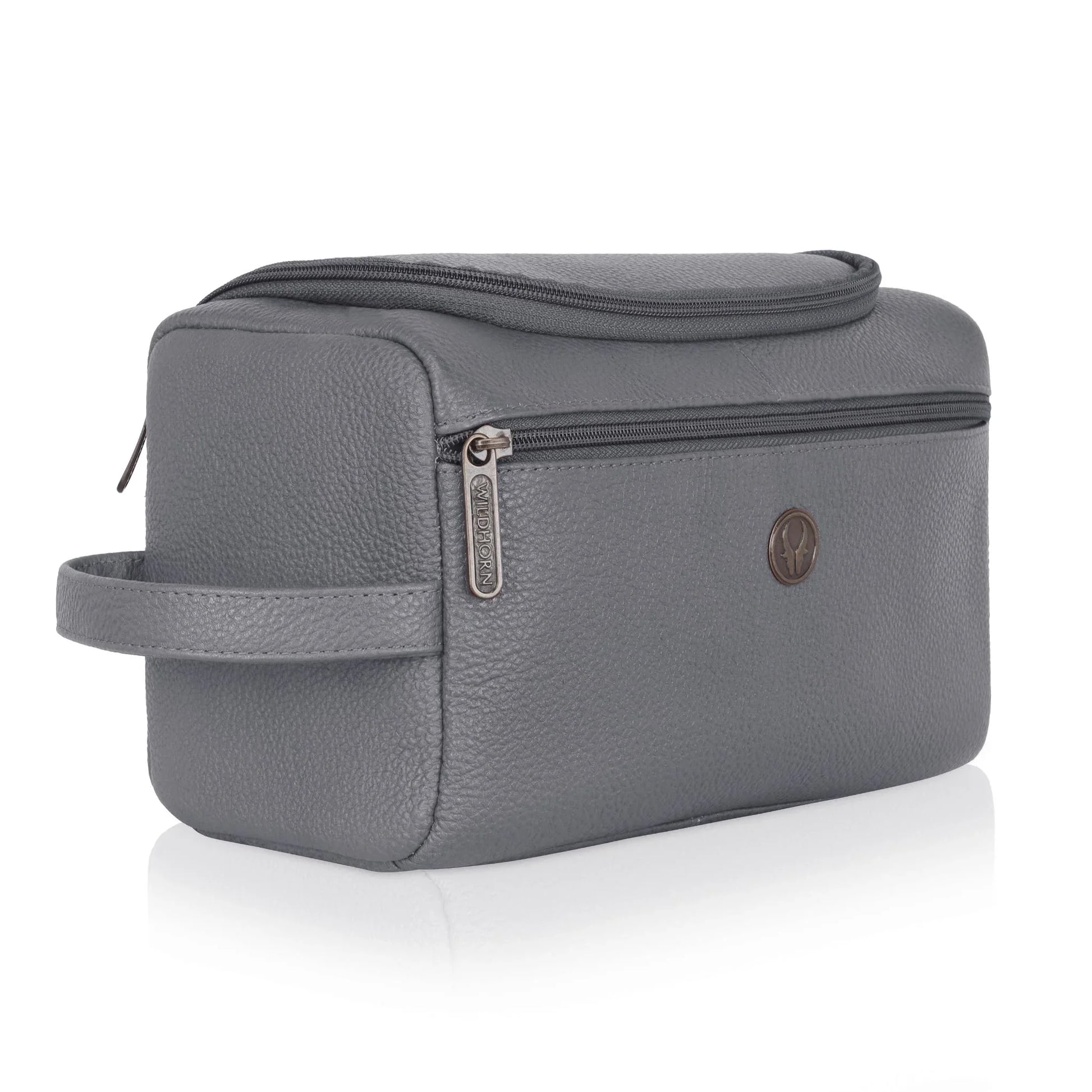 DELTA Leather Toiletry Bag For Men & Women - WILDHORN