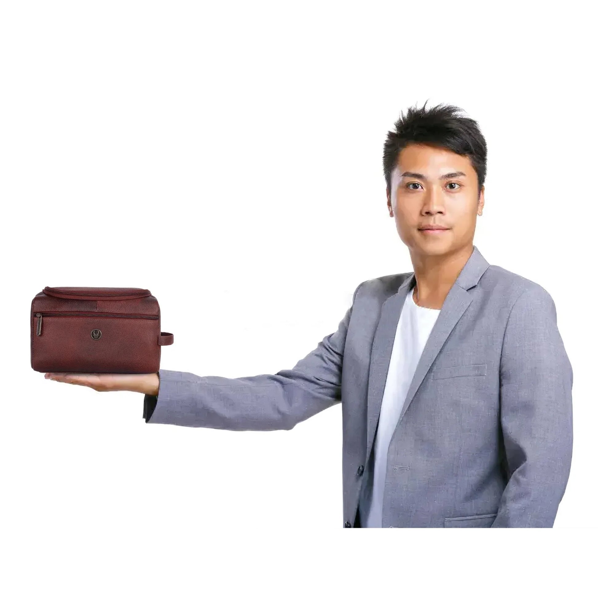 DELTA Leather Toiletry Bag For Men & Women - WILDHORN