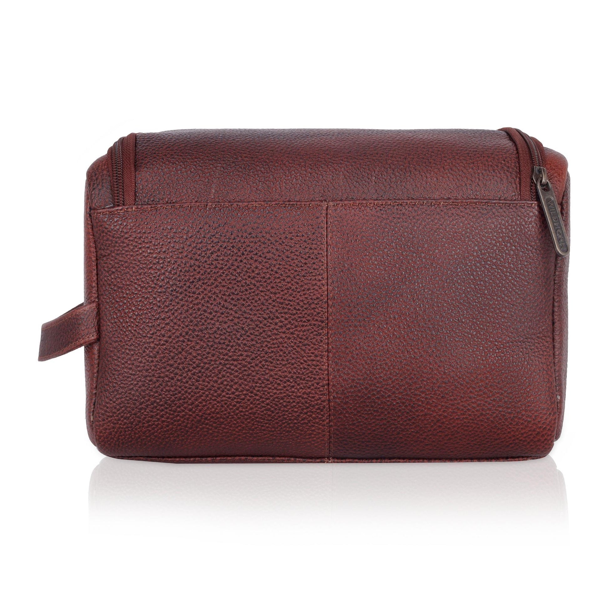 DELTA Leather Toiletry Bag For Men & Women - WILDHORN
