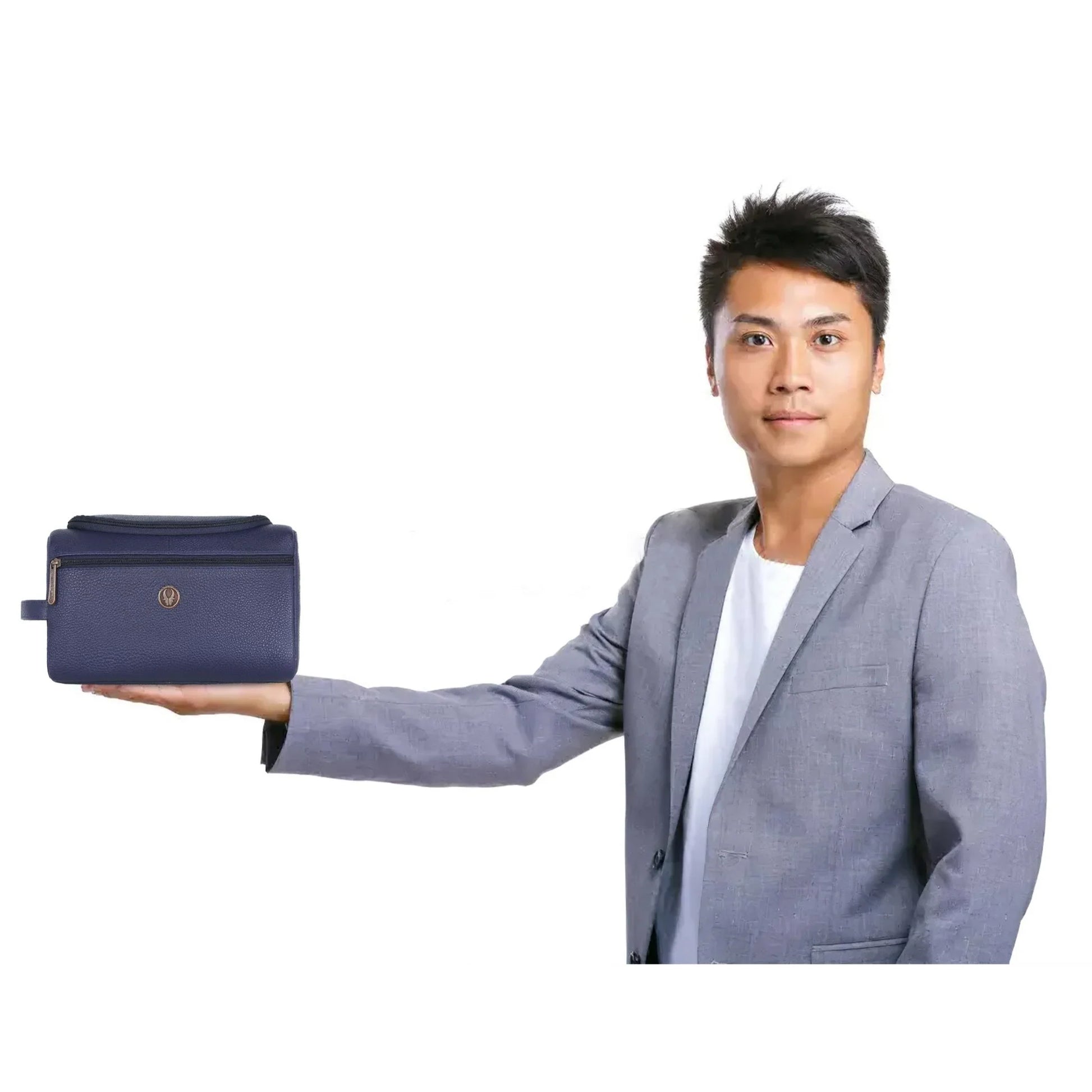 DELTA Leather Toiletry Bag For Men & Women - WILDHORN