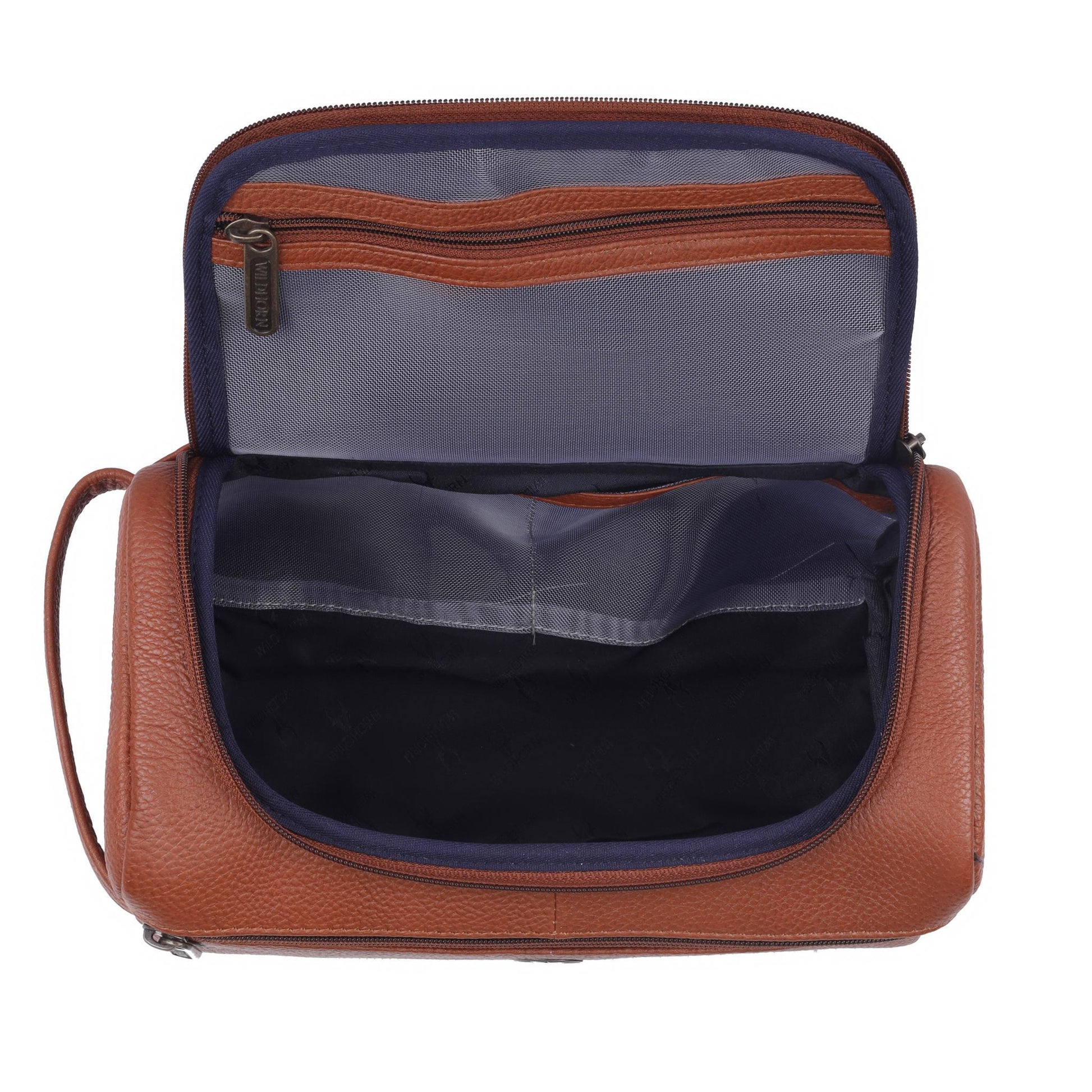 DELTA Leather Toiletry Bag For Men & Women - WILDHORN