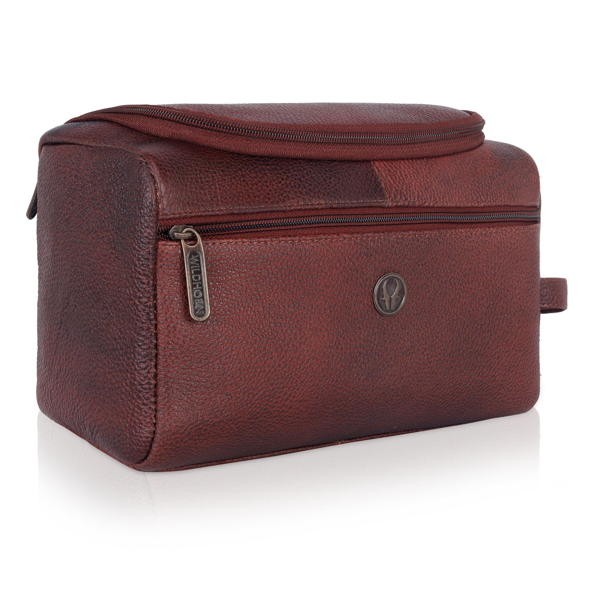 DELTA Leather Toiletry Bag For Men & Women - WILDHORN