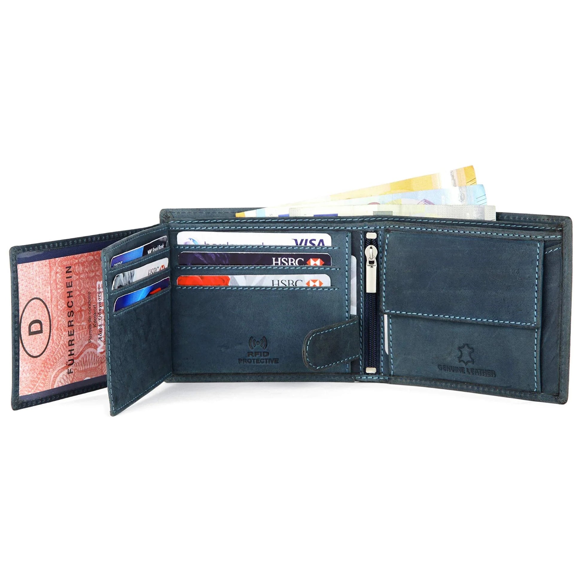 DENVER Personalized Leather Wallet for Men - WILDHORN