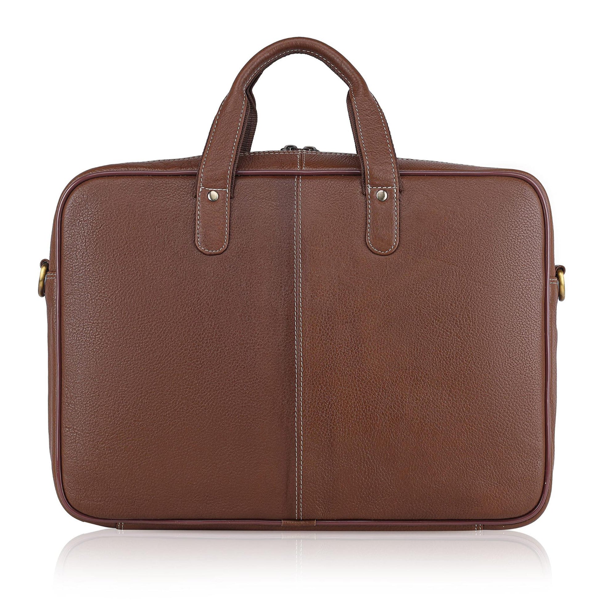 DORCHESTER Leather Laptop Messenger Bag for Men - WILDHORN