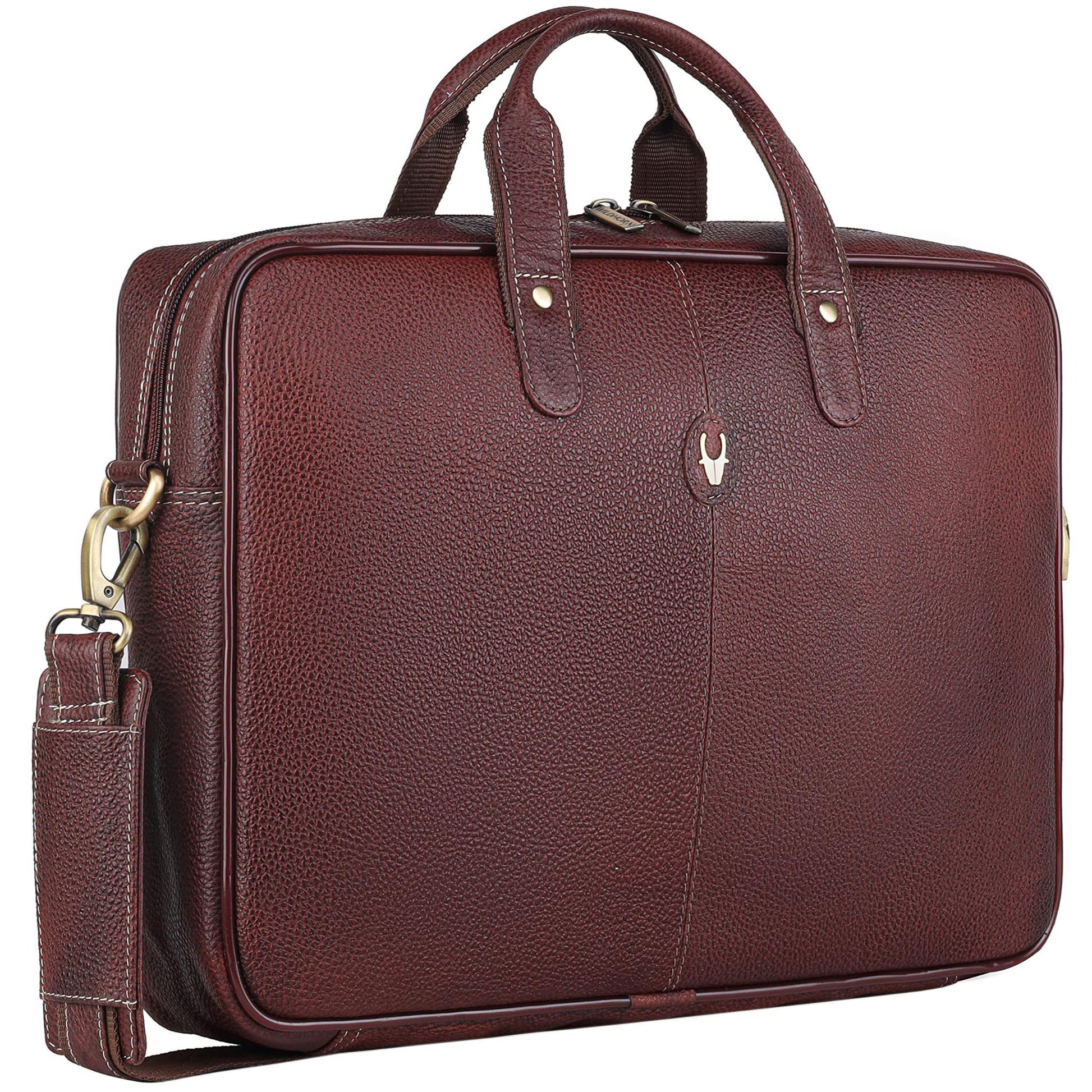 DORCHESTER Leather Laptop Messenger Bag for Men - WILDHORN