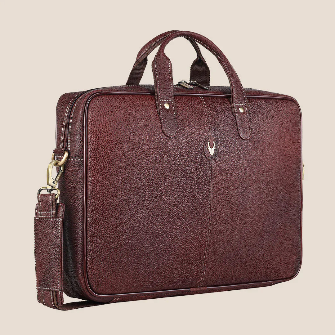 DORCHESTER Leather Laptop Messenger Bag for Men - WILDHORN
