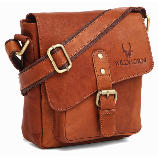 DOVER Leather Sling Bag for Men - WILDHORN