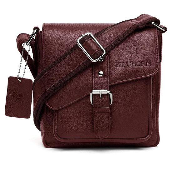 DOVER Leather Sling Bag for Men - WILDHORN