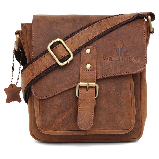 DOVER Leather Sling Bag for Men - WILDHORN