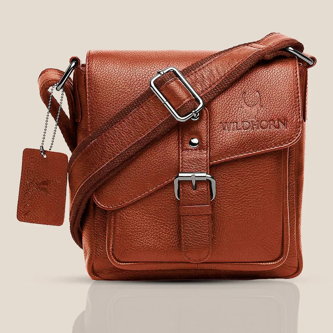 DOVER Leather Sling Bag for Men - WILDHORN