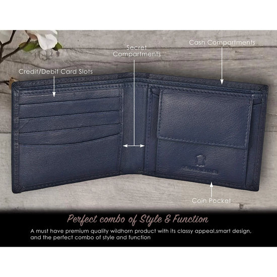 DUBLIN RFID Protected Leather Wallet for Men - WILDHORN