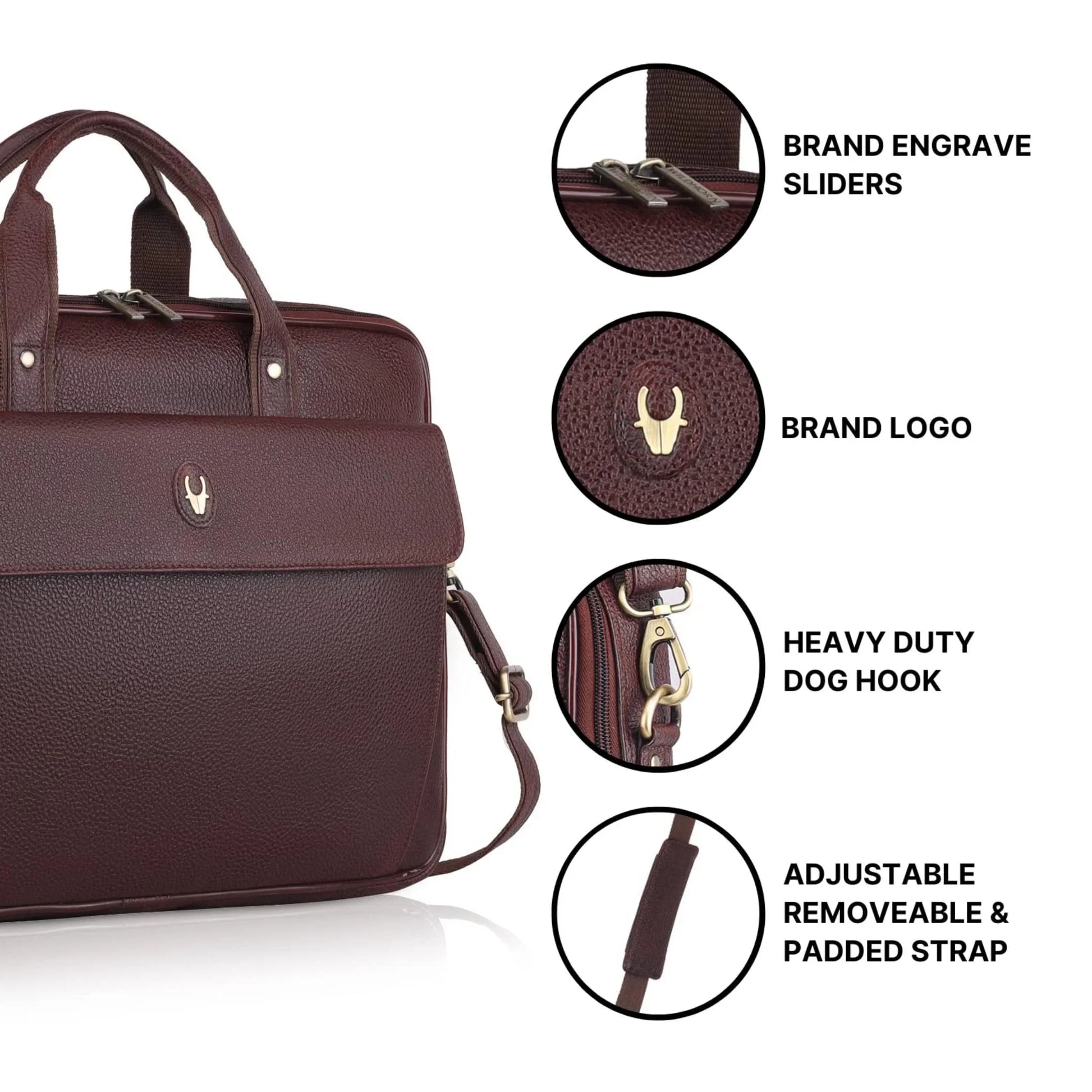 DUCORIUM Leather Laptop Messenger Bag for Men - WILDHORN