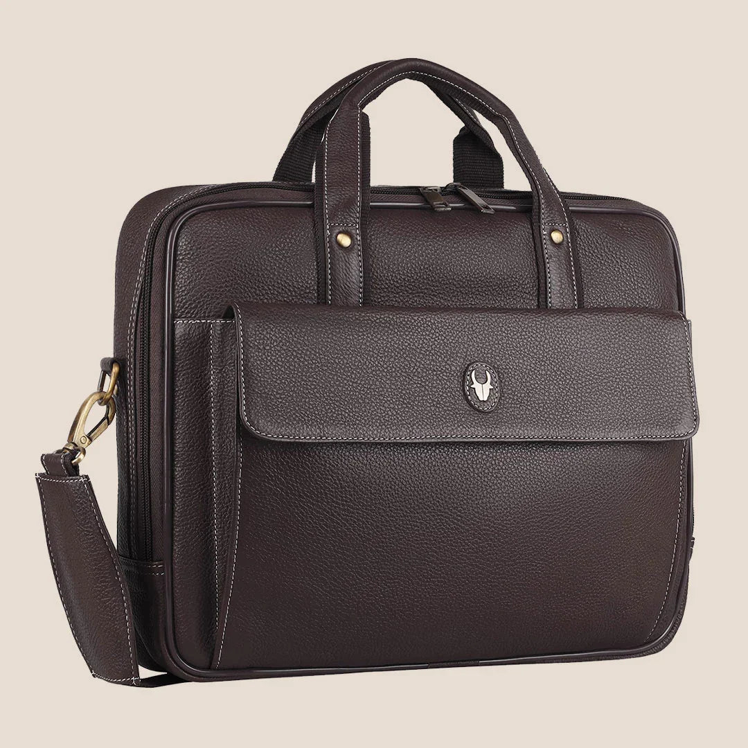 DUCORIUM Leather Laptop Messenger Bag for Men - WILDHORN