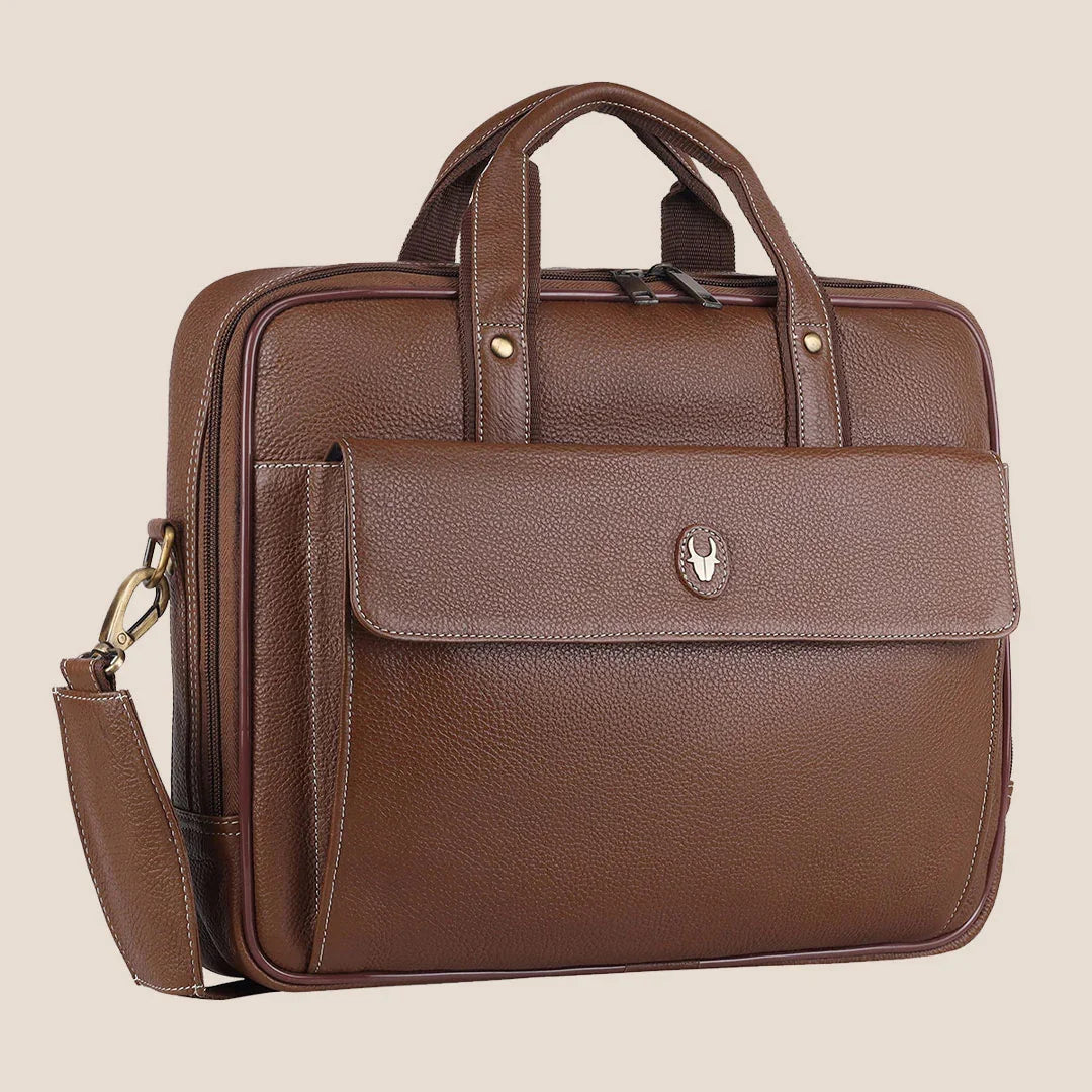 DUCORIUM Leather Laptop Messenger Bag for Men - WILDHORN
