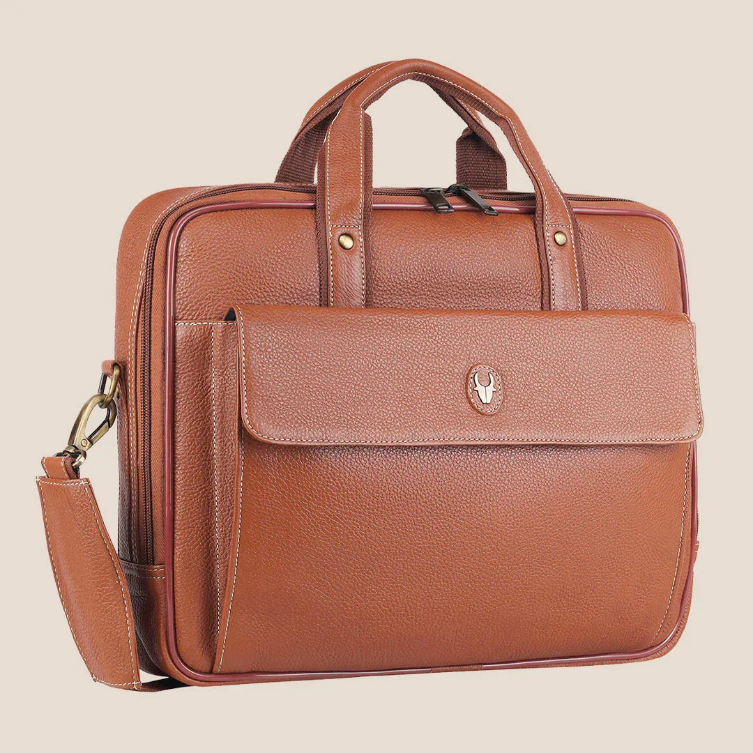 DUCORIUM Leather Laptop Messenger Bag for Men - WILDHORN