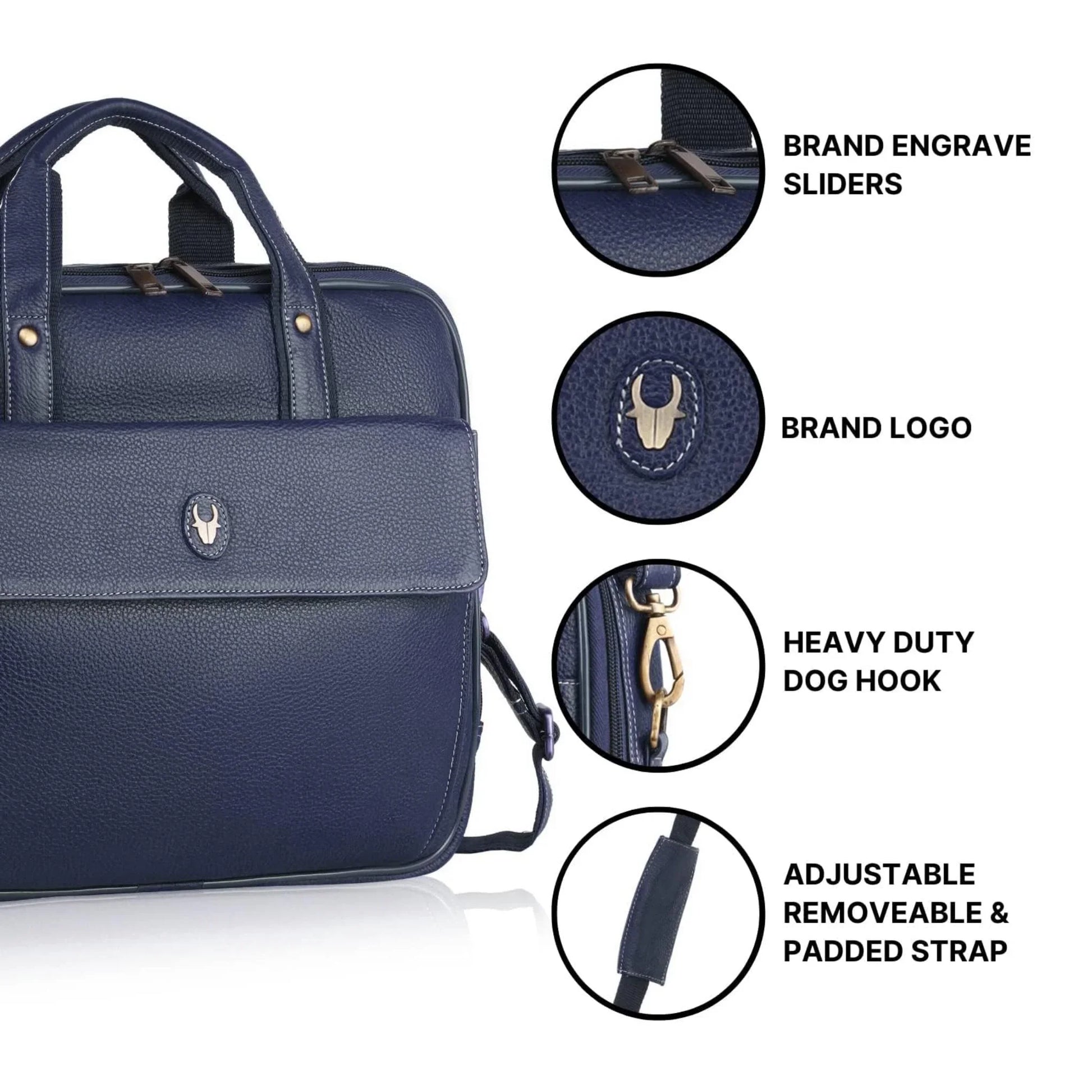 DUCORIUM Leather Laptop Messenger Bag for Men - WILDHORN