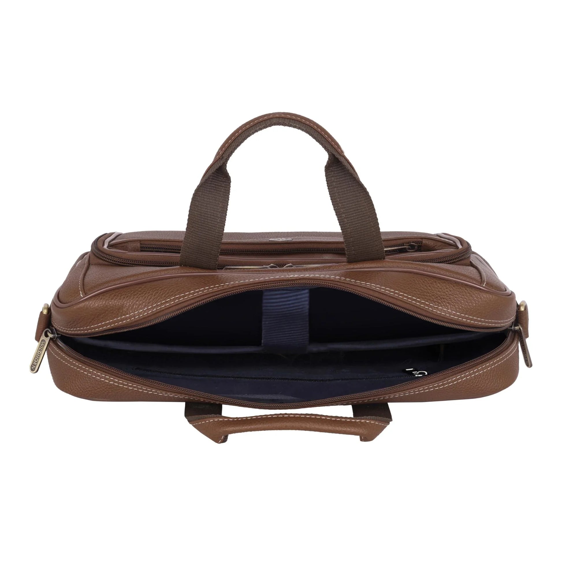 DURHAM Leather Laptop Messenger Bag for Men - WILDHORN
