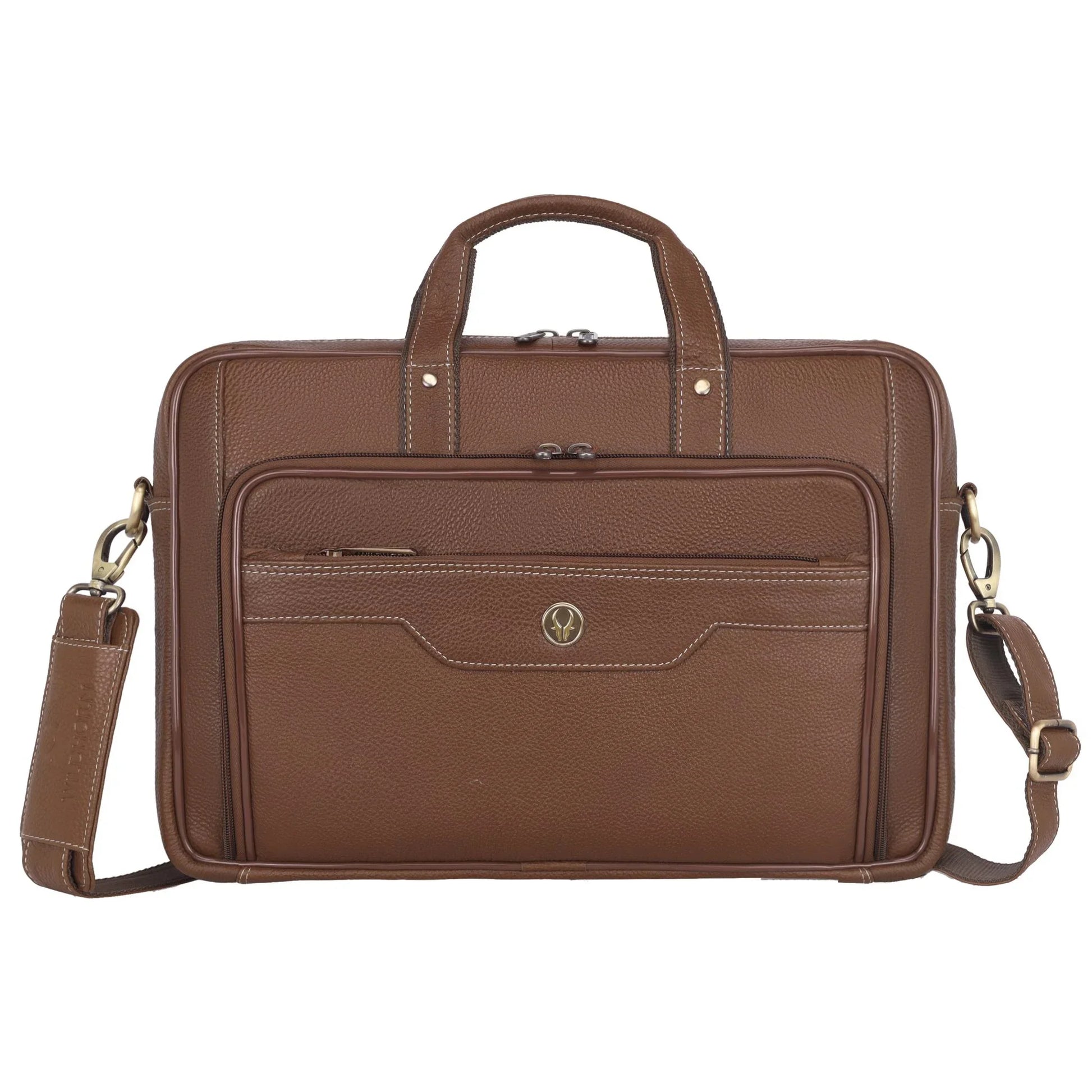 DURHAM Leather Laptop Messenger Bag for Men - WILDHORN