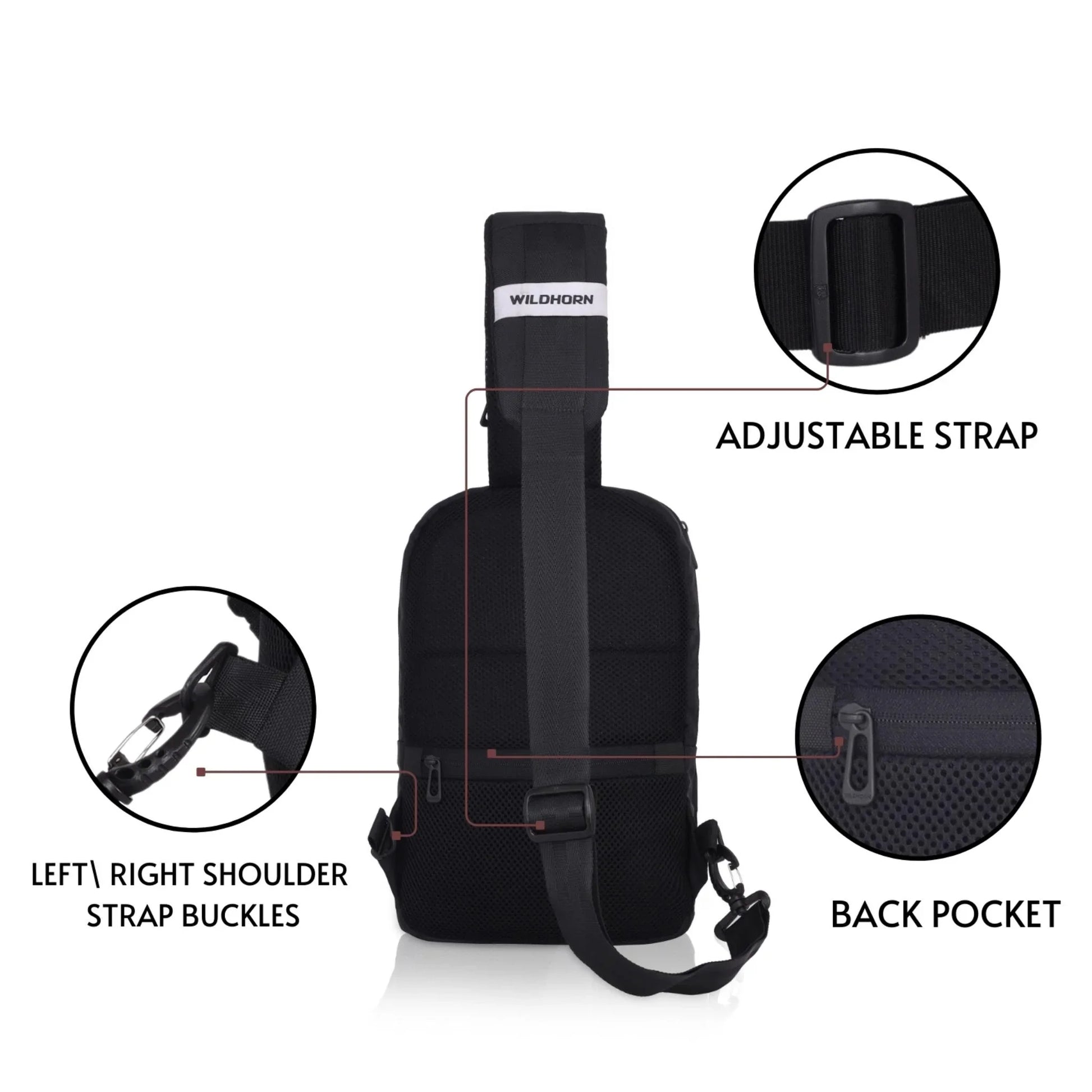 EDMONTON Crossbody Shoulder Chest Bag for Men & Women - WILDHORN