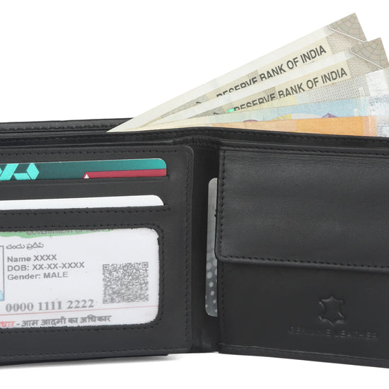 EDMONTON RFID Protected Leather Wallet for Men - WILDHORN