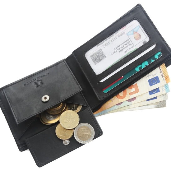 EDMONTON RFID Protected Leather Wallet for Men - WILDHORN