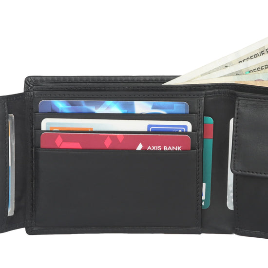 EDMONTON RFID Protected Leather Wallet for Men - WILDHORN