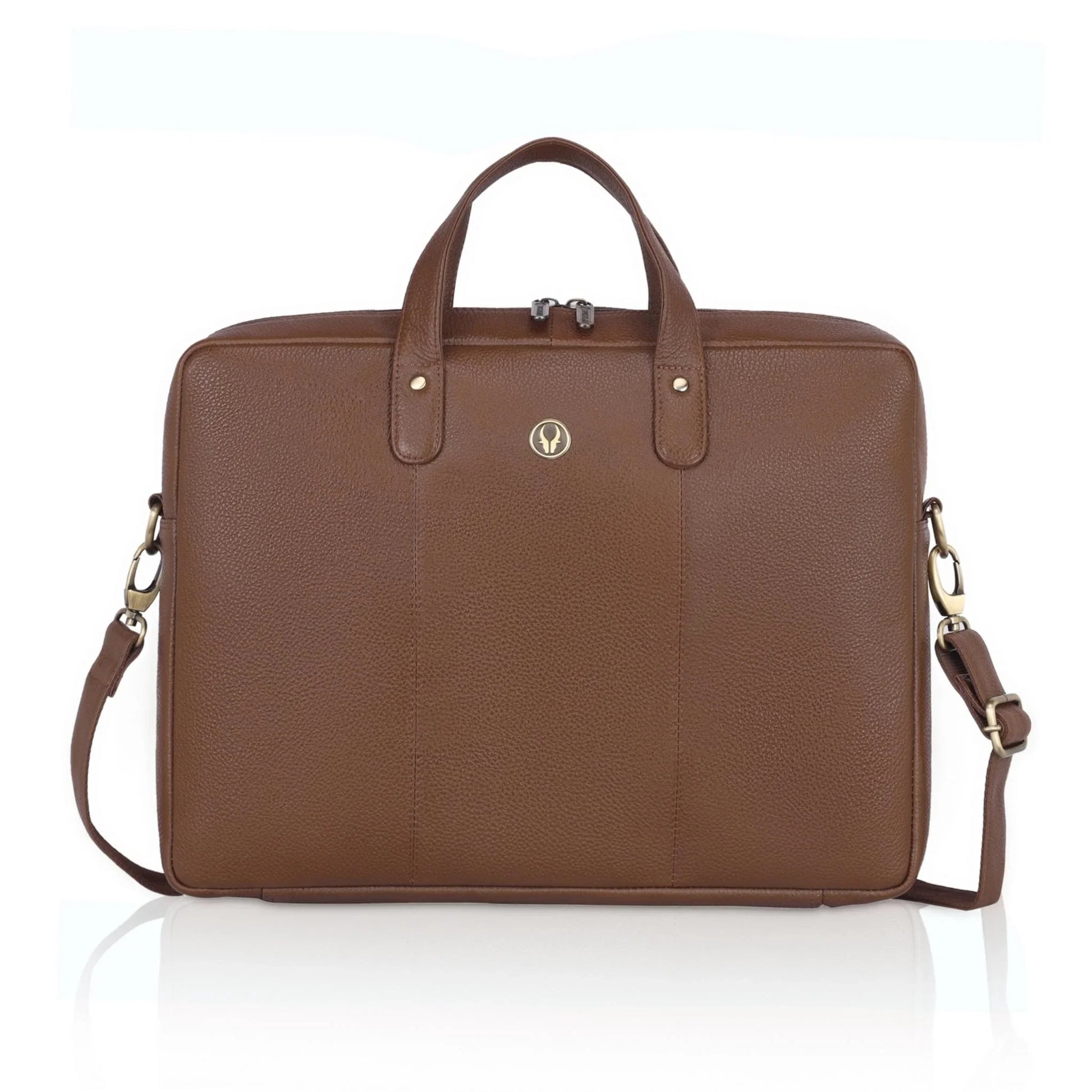 EVANDER Leather Laptop Messenger Bag for Men - WILDHORN