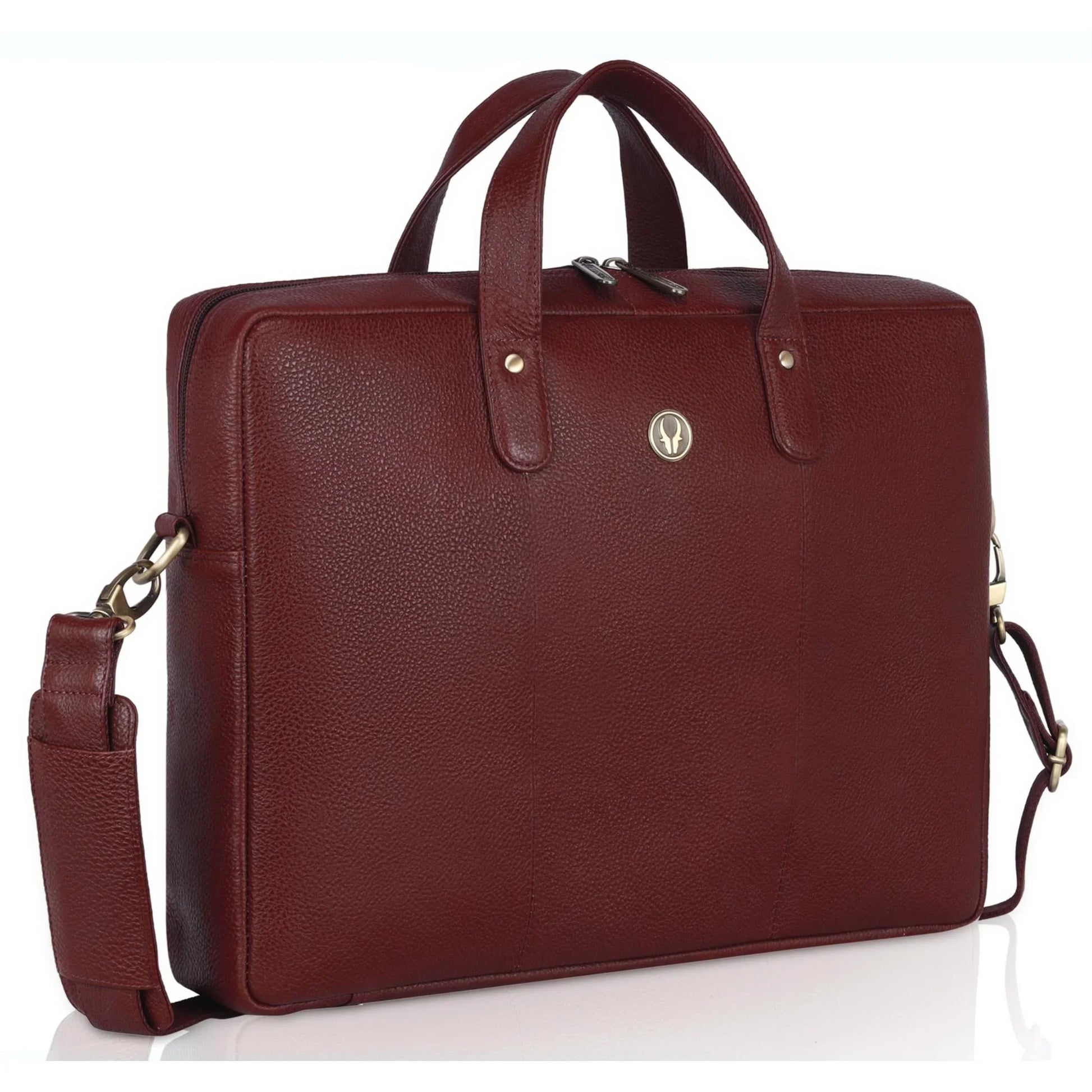 EVANDER Leather Laptop Messenger Bag for Men - WILDHORN