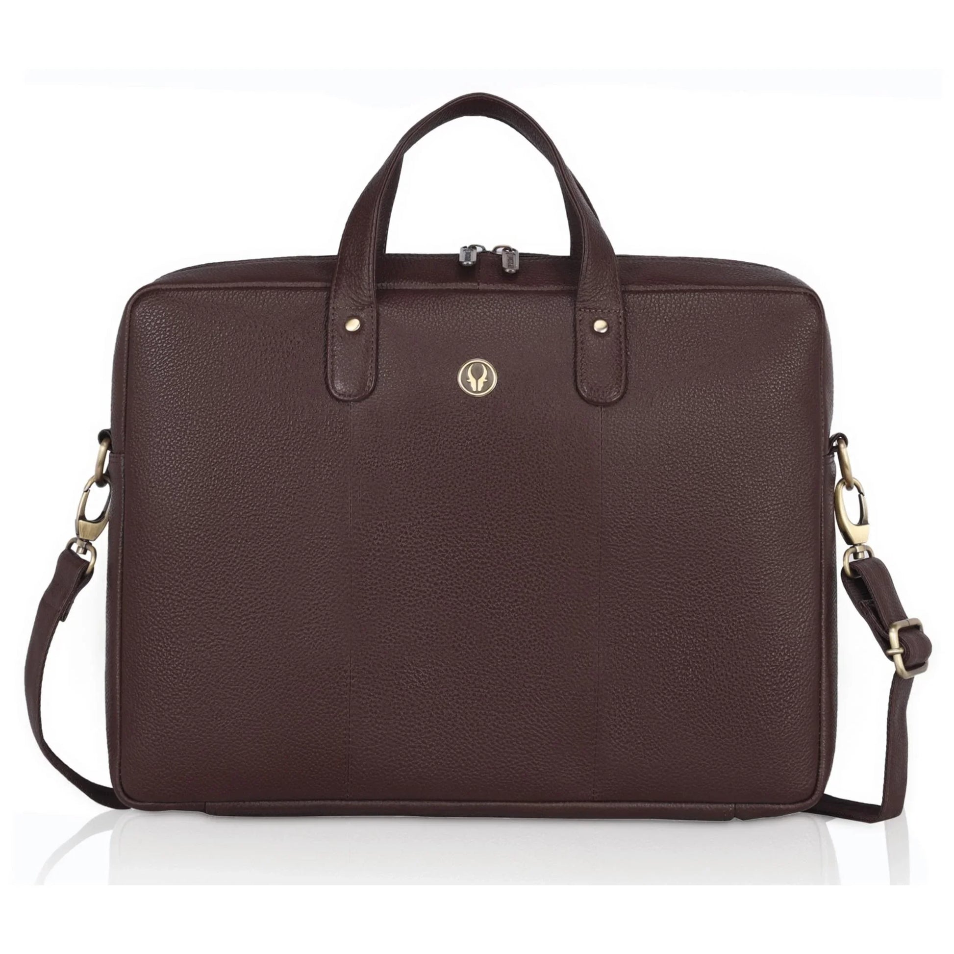 EVANDER Leather Laptop Messenger Bag for Men - WILDHORN
