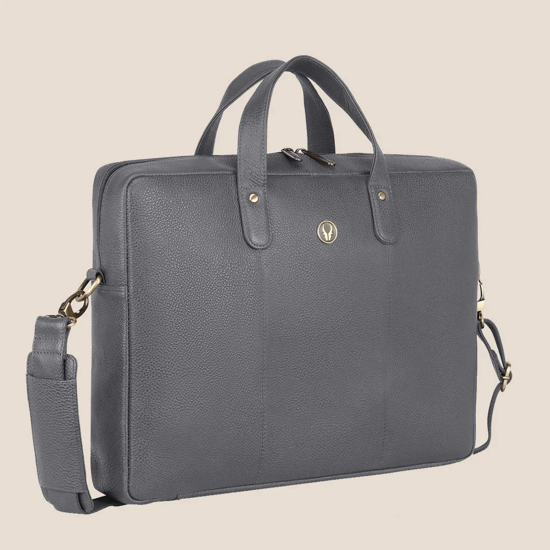 EVANDER Leather Laptop Messenger Bag for Men - WILDHORN