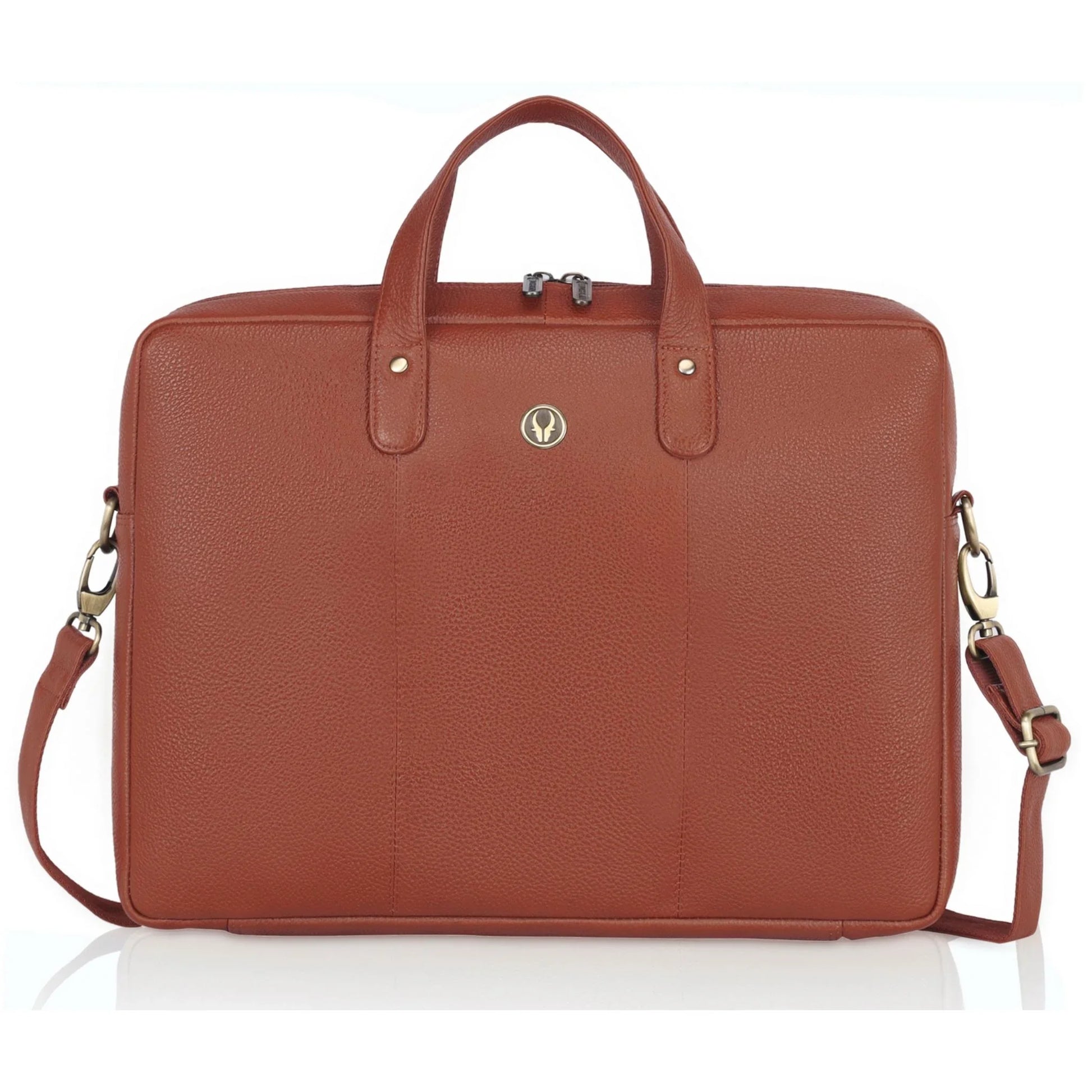 EVANDER Leather Laptop Messenger Bag for Men - WILDHORN