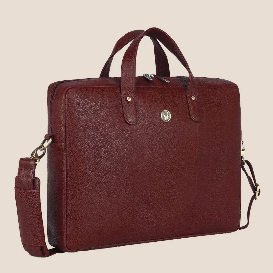 EVANDER Leather Laptop Messenger Bag for Men - WILDHORN