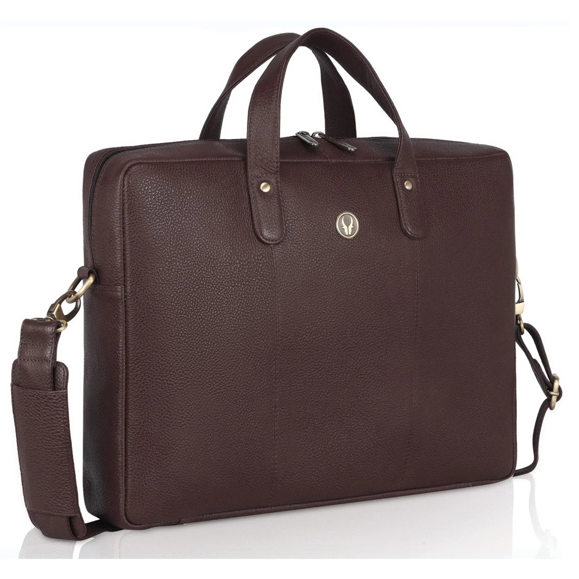 EVANDER Leather Laptop Messenger Bag for Men - WILDHORN