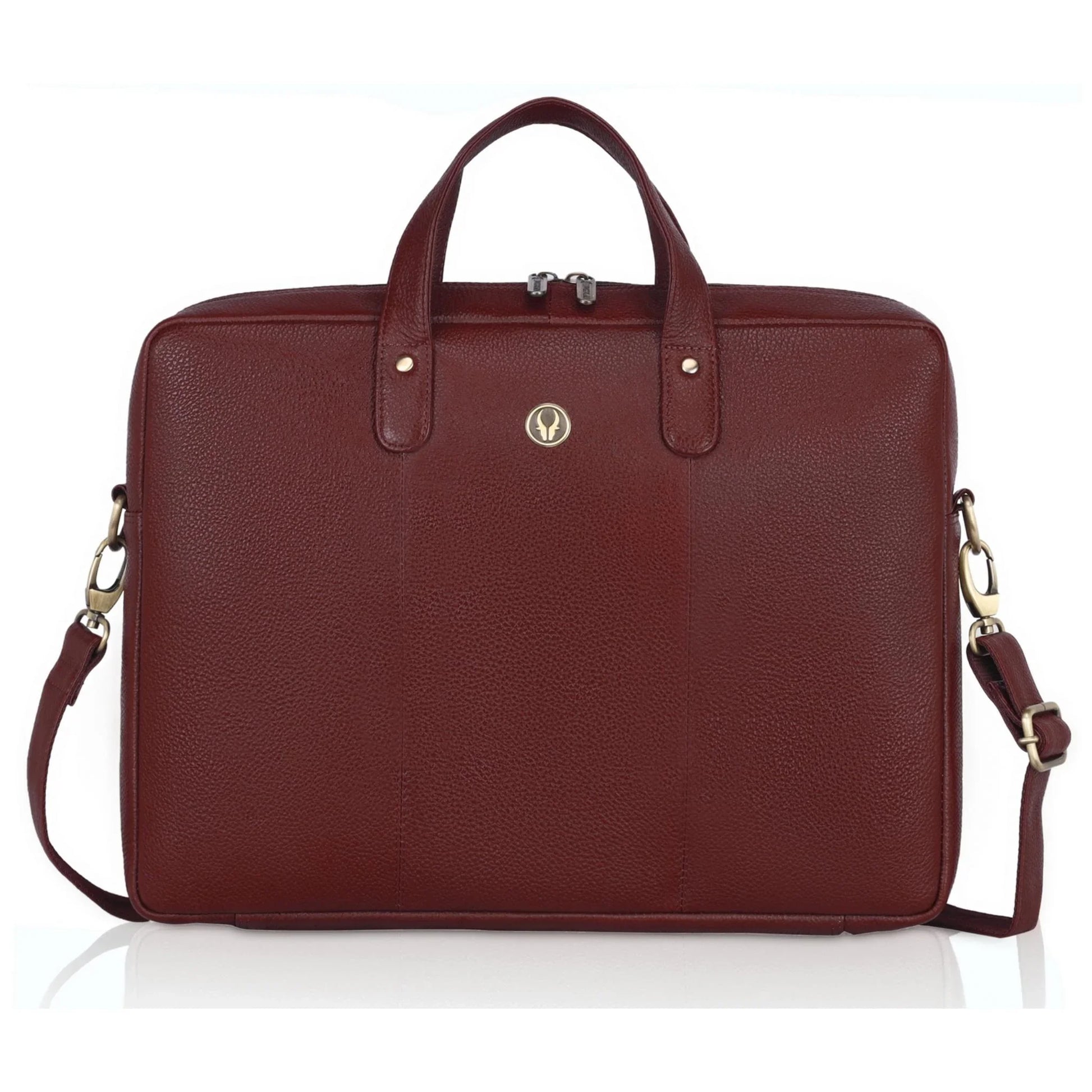 EVANDER Leather Laptop Messenger Bag for Men - WILDHORN