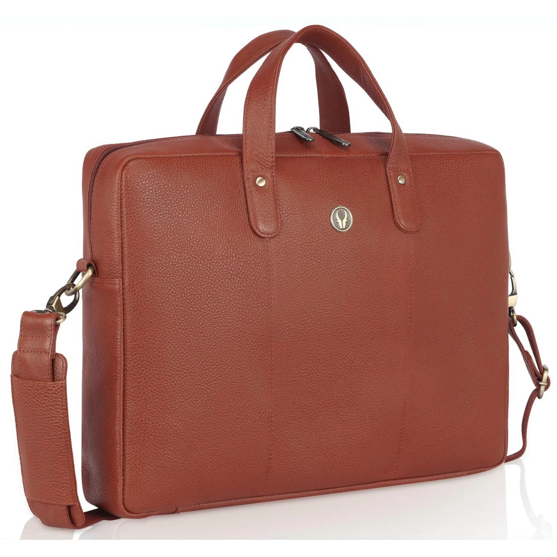 EVANDER Leather Laptop Messenger Bag for Men - WILDHORN