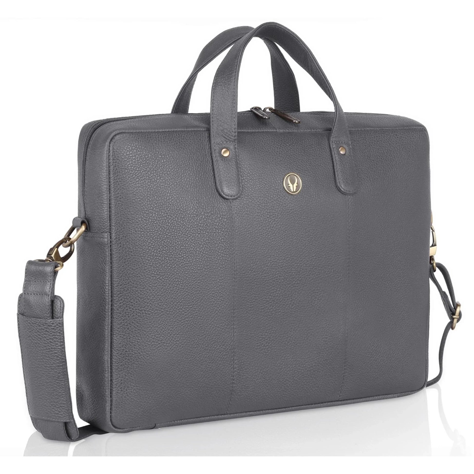 EVANDER Leather Laptop Messenger Bag for Men - WILDHORN