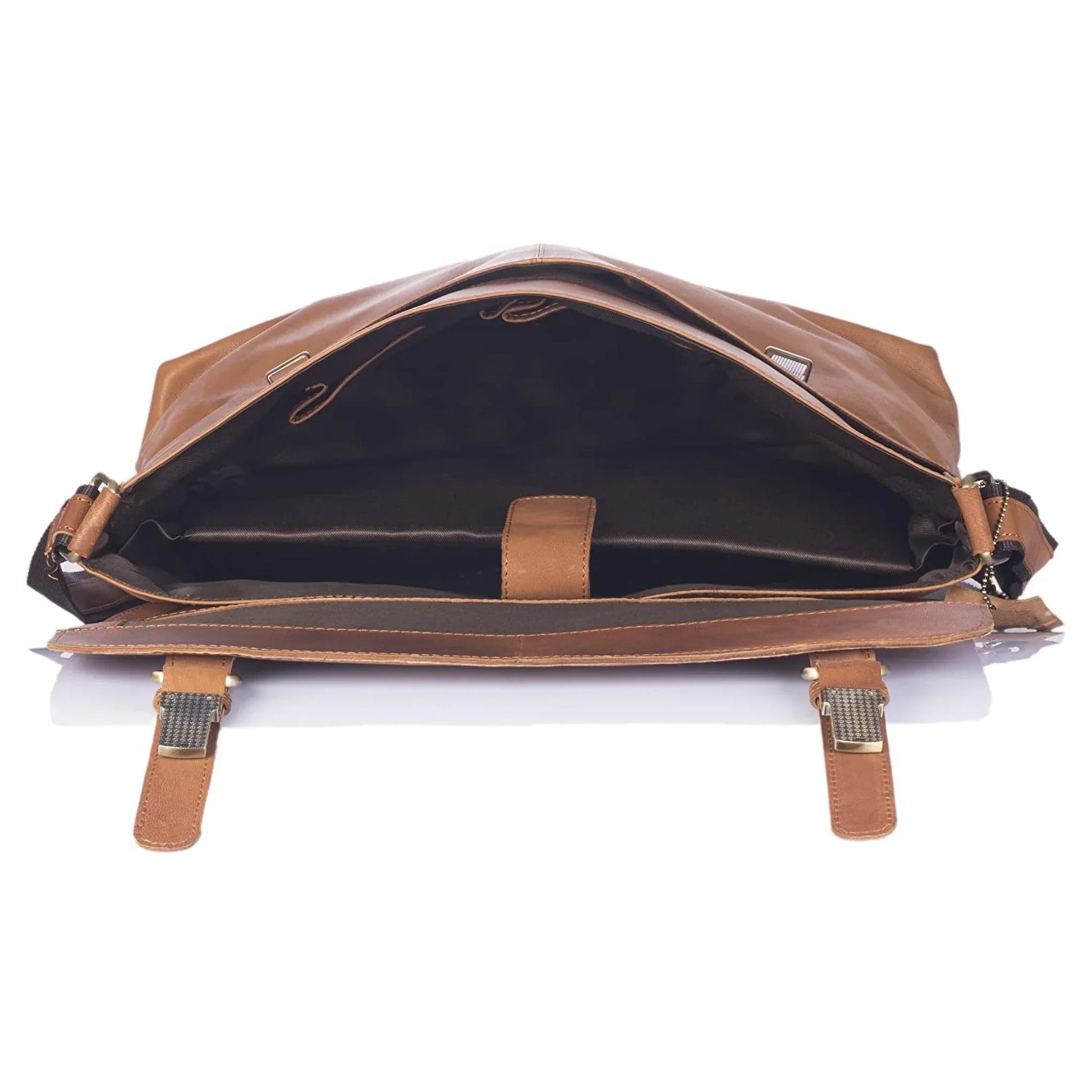 FAIRBANKS Leather Laptop Messenger Bag for Men - WILDHORN